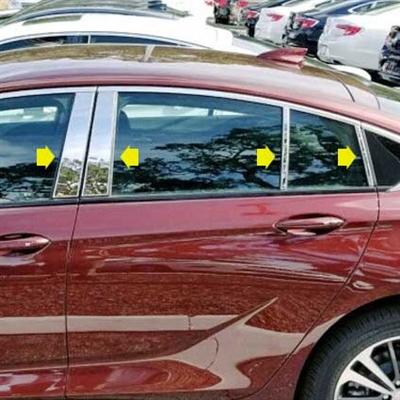 Buick Regal Sportback Chrome Pillar Post Trim, 8pc 2018, 2019, 2020