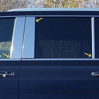 Cadillac Escalade Chrome Pillar Post Trim, 6pc 2021, 2022, 2023, 2024, 2025, 2026