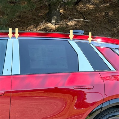 Cadillac Lyriq Chrome Pillar Post Trim, 8pc 2023, 2024, 2025, 2026