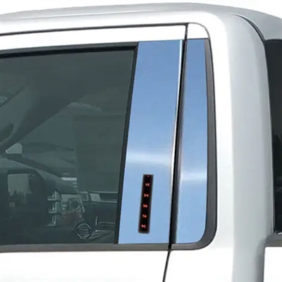 Ford Super Duty Regular Cab Chrome Pillar Post Trim with Keyless Entry Cut-Out, 4pc, 2023, 2024, 2025, 2026