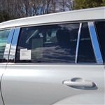 Toyota Highlander Chrome Pillar Post Trim, 8pc 2020, 2021, 2022, 2023