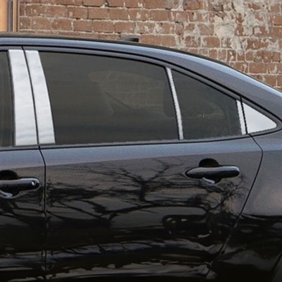 Toyota Corolla Chrome Pillar Post Trim, 10pc 2020, 2021, 2022, 2023, 2024, 2025, 2026