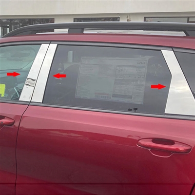 Kia Sorento Chrome Pillar Post Trim, 6pc, 2021, 2022, 2023, 2024, 2025, 2026