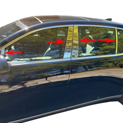 Genesis G90 Chrome Pillar Post Trim, 8pc 2023, 2024, 2025