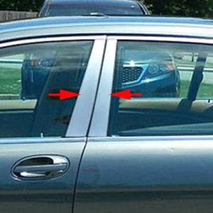 BMW 7-Series Chrome Pillar Post Trim, 1988, 1989, 1990, 1991, 1992, 1993, 1994