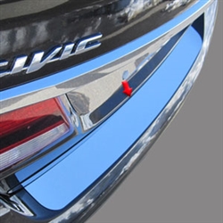 Honda Civic Sedan Chrome Rear Bumper Trim, 2012, 2013, 2014, 2015