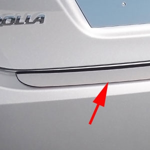 Toyota Corolla Chrome Rear Bumper Trim, 2014, 2015, 2016, 2017, 2018, 2019