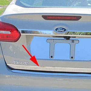 Ford Focus Sedan Chrome Trunk Trim, 2015, 2016, 2017, 2018