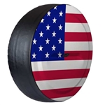 Jeep Wrangler JL (w/ back-up camera) Rigid American Flag Tire Cover, 2018, 2019, 2020, 2021, 2022, 2023