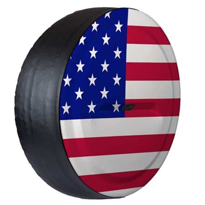 Jeep Wrangler JL (w/ back-up camera) Rigid American Flag Tire Cover, 2018, 2019, 2020, 2021, 2022, 2023