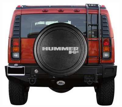 Hummer H2 Black Textured Rigid Spare Tire Cover, 2002, 2003, 2004