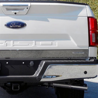 Ford F150 Chrome Lower Tailgate (lower half) Accent Trim with Emblem cut-out, 2018, 2019, 2020