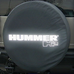 Hummer H2 Soft Spare Tire Cover with Reflective Logo, 2002, 2003, 2004