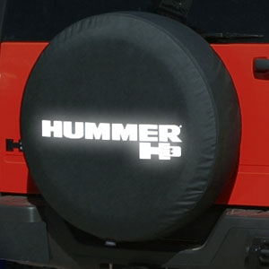 Hummer H3 Soft Spare Tire Cover with Reflective Logo, 2006, 2007, 2008, 2009, 2010 | ShopSAR.com