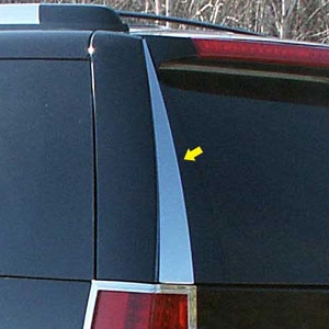 Cadillac Escalade Chrome Rear Window Trim, 2pc. Set, 2007, 2008, 2009, 2010, 2011, 2012, 2013, 2014