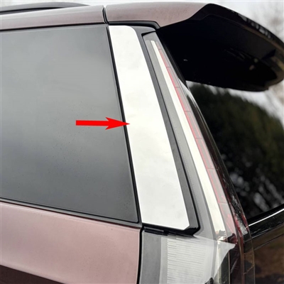 Cadillac Escalade Chrome Rear Window Pillar Trim, 2021, 2022, 2023, 2024, 2025, 2026