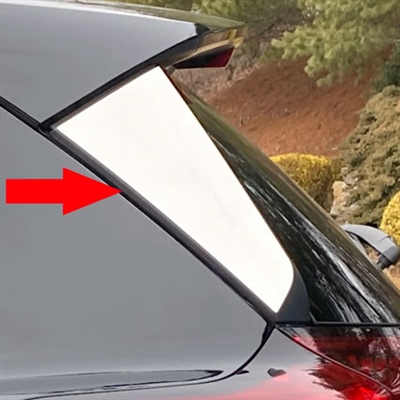 Nissan Rogue Chrome Rear Window Pillar Trim, 2021, 2022, 2023, 2024, 2025, 2026