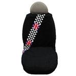 Mini Cooper Checkered Stripe Towel Seat Protector