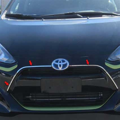 Toyota Prius C Chrome Grille Accent Trim, 2012, 2013, 2014, 2015, 2016, 2017