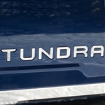 Toyota Tundra Rear Tailgate Chrome Letters, 2014, 2015, 2016, 2017, 2018, 2019, 2020, 2021