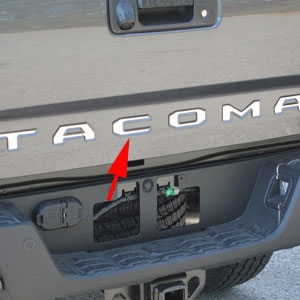 Toyota Tacoma Rear Tailgate Chrome Letters, 2016, 2017, 2018, 2019, 2020, 2021, 2022, 2023