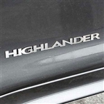 Toyota Highlander Chrome Emblems