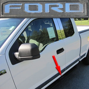 Ford F150 Chrome Side Step Letters, 2015, 2016, 2017