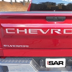 Chevrolet Silverado Tailgate Chrome Letter Set, 2019, 2020, 2021, 2022, 2023