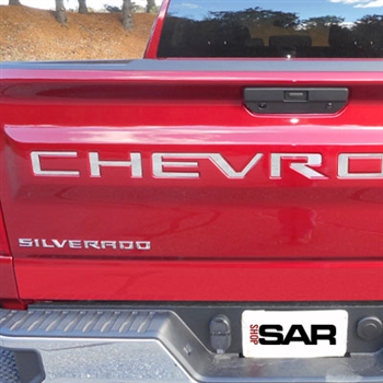 Chevrolet Silverado Tailgate Chrome Letter Set, 2019, 2020, 2021, 2022, 2023