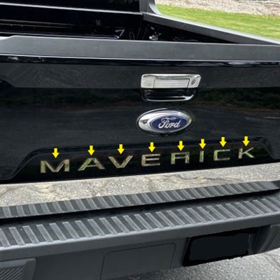 Ford Maverick Chrome Hood Letter Insert Trim, 8pc 2022, 2023, 2024, 2025, 2026