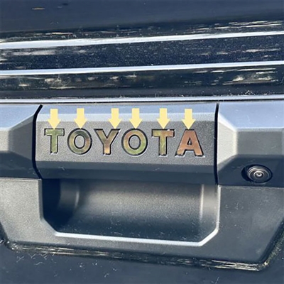 Toyota Tacoma Chrome Tailgate Handle Letters, 6pc., 2024, 2025, 2026