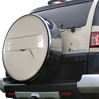 Toyota FJ Cruiser Painted Rigid Spare Tire Cover with Chrome Ring, 2010, 2011, 2012, 2013