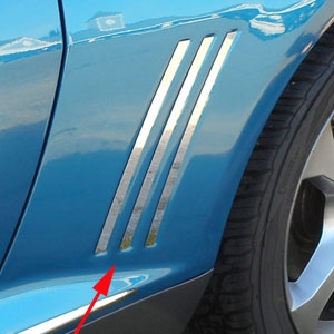 Chevrolet Camaro Chrome Side 'Shark' Trim, 2010, 2011, 2012, 2013, 2014, 2015