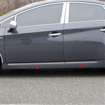 Toyota Prius Chrome Rocker Panel Trim (lower door), 2010, 2011, 2012, 2013, 2014, 2015