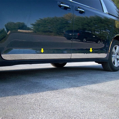 Toyota Sienna Chrome Rocker Panel Trim, 4pc 2011, 2012, 2013, 2014, 2015, 2016, 2017, 2018, 2019, 2020