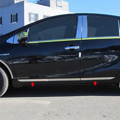 Toyota Prius C Chrome Rocker Panel Trim (lower door), 2012, 2013, 2014, 2015, 2016, 2017, 2018, 2019