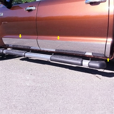 Toyota Tundra Crew Max Chrome Rocker Panel Trim, 2014, 2015, 2016, 2017, 2018, 2019, 2020