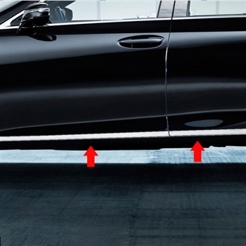 Lexus ES Chrome Rocker Panel Trim, 4pc set,  2019, 2020, 2021, 2022, 2023, 2024, 2025