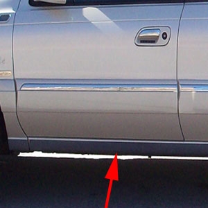 Lincoln Continental Rocker Panel Trim (below door), 1998, 1999, 2000, 2001, 2002