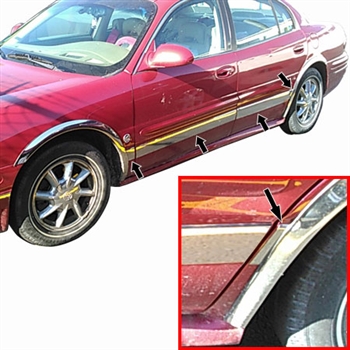 Buick Lesabre Chrome Side Molding Trim, 8pc  2000, 2001, 2002, 2003, 2004, 2005