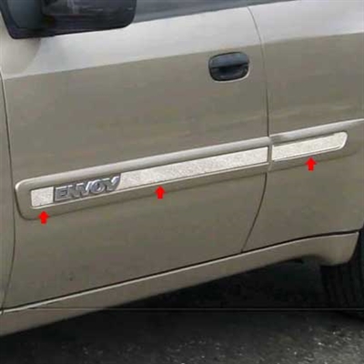 GMC Envoy Chrome Door Molding Trim, 6pc  2002 - 2006