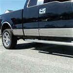 Ford F150 Chrome Rocker Panel Trim Set, 2004 - 2014, SUPER CAB 5.5’ no flrs 10p-7.25-7.5”-L