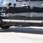 Jeep Wrangler 4 door Chrome Rocker Panels, 4pc. Set, 2007, 2008, 2009, 2010, 2011, 2012, 2013, 2014, 2015, 2016, 2017, 2018