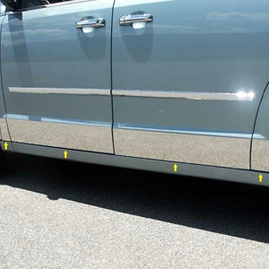 Dodge Grand Caravan Chrome Rocker Panels, 2008, 2009, 2010, 2011, 2012, 2013, 2014, 2015, 2016, 2017, 2018, 2019, 2020