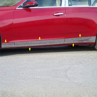 2014 Cadillac CTS Sedan Chrome Rocker Panel Trim (lower and below door), TH54252