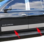 Chevrolet Suburban Chrome Rocker Panel Trim, 2015, 2016, 2017, 2018, 2019, 2020