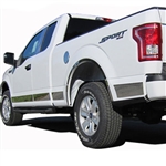 Ford F150 Chrome Rocker Panel Trim Set, 2015, 2016, 2017, 2018, 2019, 2020