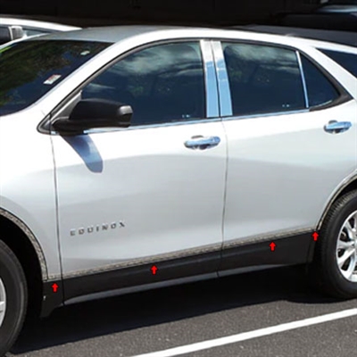 Chevrolet Equinox Chrome Lower Door Rocker Panel Set, 2018, 2019, 2020, 2021, 2022, 2023