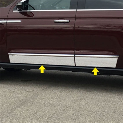 Lincoln Navigator Chrome Side Rocker Molding Trim, 2018, 2019, 2020, 2021, 2022, 2023