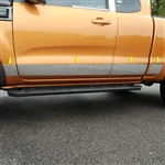 Ford Ranger Chrome Rocker Panel Set, 2019, 2020, 2021, 2022, 2023